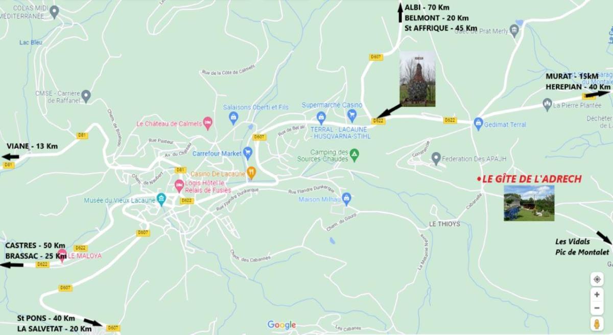 Le Gite De L'Adrech Lacaune Esterno foto